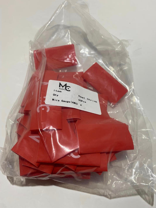 MC AUDIO  HEAT SHRINK  #4   50PCS  1 PKG